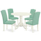Dining Room Set Linen White DLEN5-LWH-57 By East West Furniture | Dining Sets | Modishstore - 2