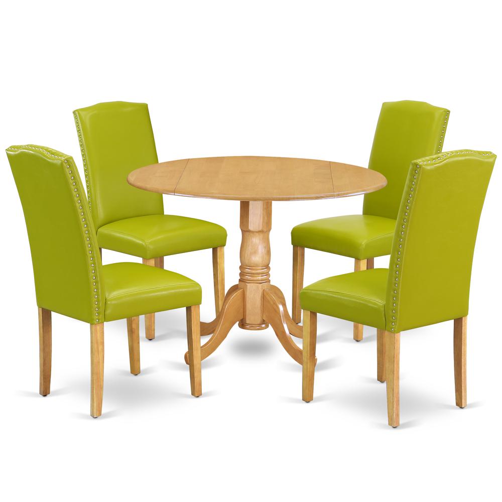 Dining Room Set Oak DLEN5-OAK-51 By East West Furniture | Dining Sets | Modishstore - 2