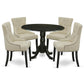 Dining Room Set Black DLFR5-BLK-02 By East West Furniture | Dining Sets | Modishstore - 2