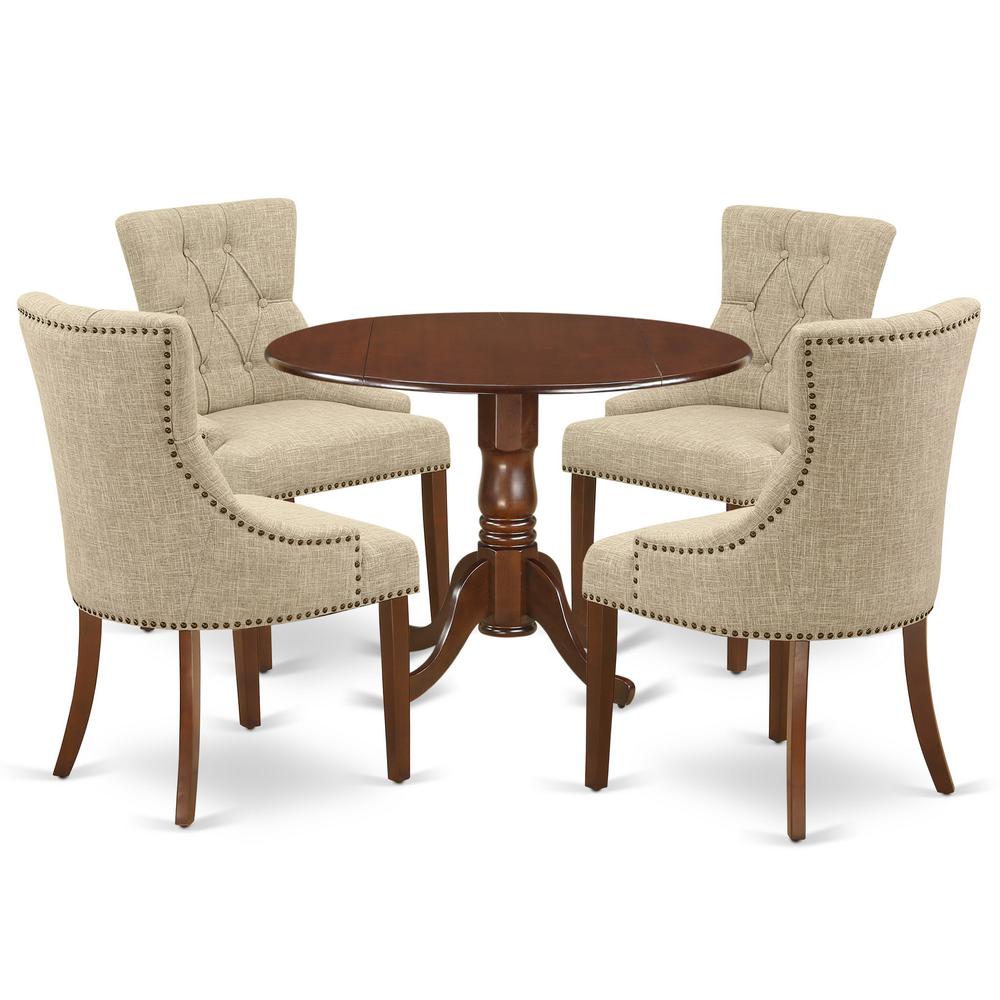 Dining Room Set Mahogany DLFR5-MAH-05 By East West Furniture | Dining Sets | Modishstore - 2