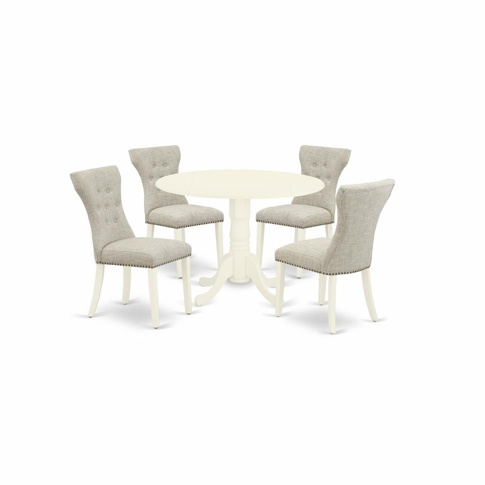 Dining Room Set Linen White DLGA5 - WHI - 35 By East West Furniture | Dining Sets | Modishstore - 2