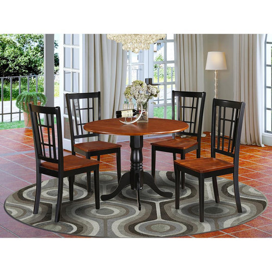 5 Pc Kitchen Nook Dining Set-Kitchen Table And Kitchen4 Chairs By East West Furniture | Dining Sets | Modishstore