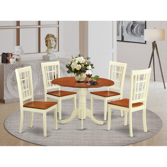 Dining Room Sets For 4 -Dining Table And 4 Dining Chairs By East West Furniture | Dining Sets | Modishstore