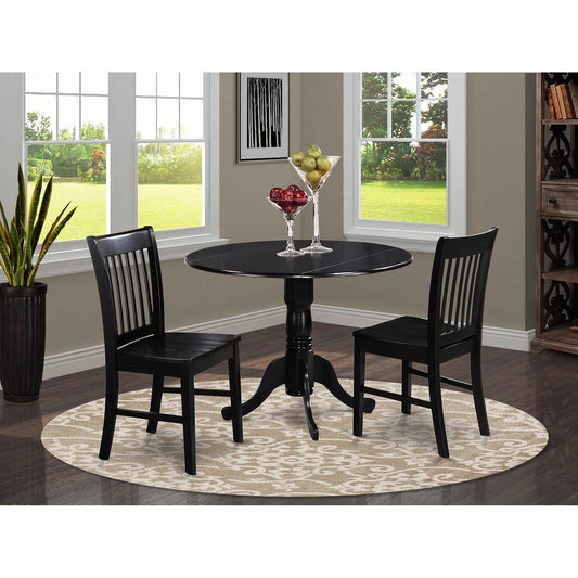 3 Pc Small Kitchen Table And Chairs Set-Kitchen Table Plus 2 Dinette Chairs By East West Furniture | Dining Sets | Modishstore