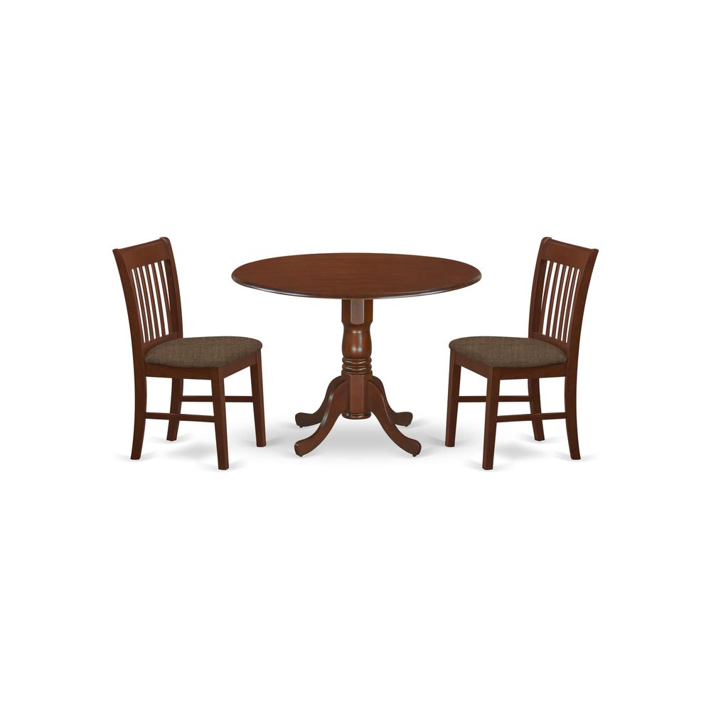 3 Pc Small Kitchen Table Set-Round Kitchen Table And 2 Chairs By East West Furniture | Dining Sets | Modishstore