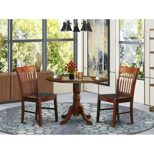 3 Pc Kitchen Nook Dining Set-Kitchen Dining Nook And 2 Kitchen Chairs By East West Furniture | Dining Sets | Modishstore