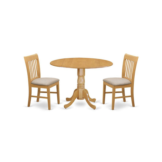 3 Pc Kitchen Nook Dining Set-Small Table And 2 Dinette Chairs By East West Furniture | Dining Sets | Modishstore