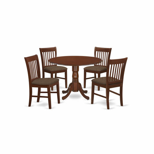 5 Pc Small Kitchen Table Set-Round Table And Dinette Chairs By East West Furniture | Dining Sets | Modishstore
