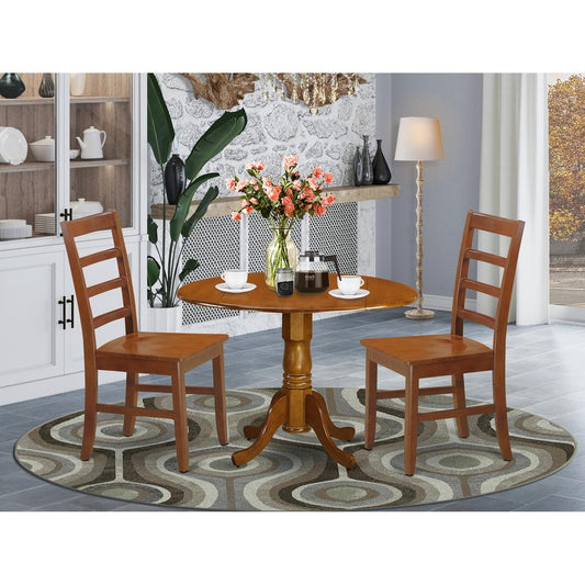 3 Pckitchen Table Set-Small Kitchen Table And 2 Wood Kitchen Chairs By East West Furniture | Dining Sets | Modishstore