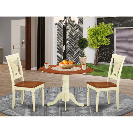 3 Pc Small Dining Set-Dining Table And 2 Kitchen Chairs By East West Furniture | Dining Sets | Modishstore