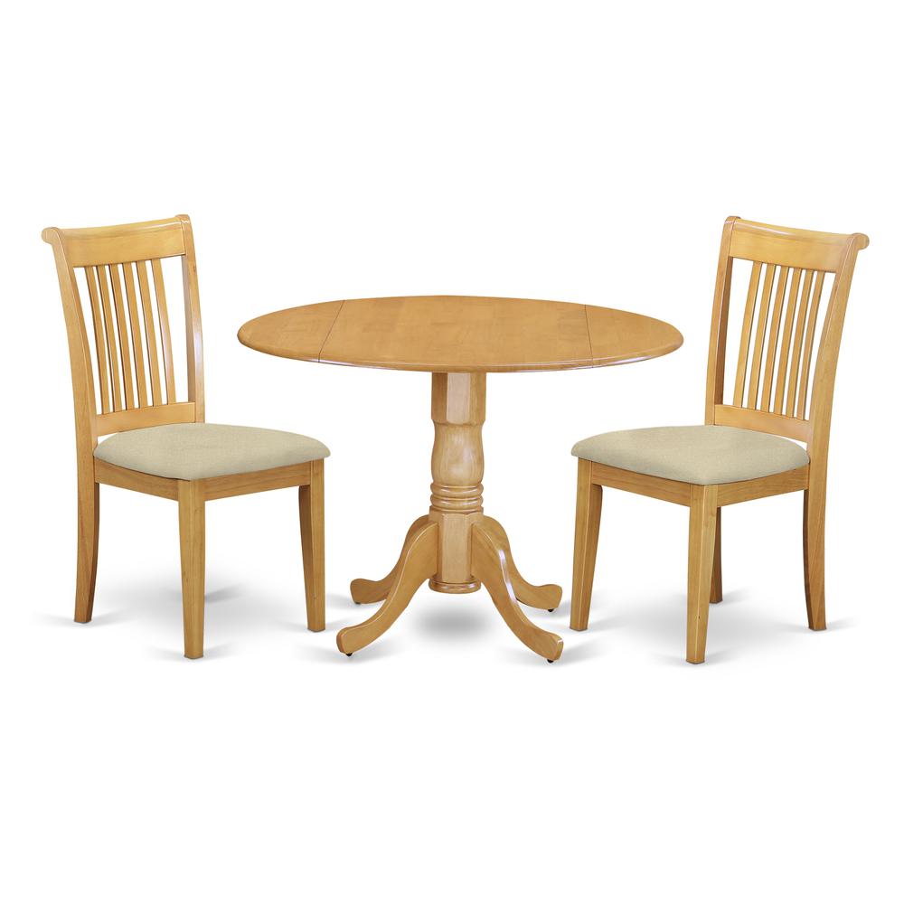 Dining Room Set Oak DLPO3-OAK-C By East West Furniture | Dining Sets | Modishstore - 2