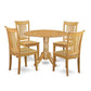 Dining Room Set Oak DLPO5-OAK-W By East West Furniture | Dining Sets | Modishstore - 2