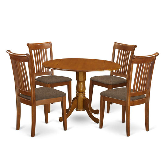 5 Pc Kitchen Table Set-Small Kitchen Table-Plus 4 Dinette Chairs By East West Furniture | Dining Sets | Modishstore
