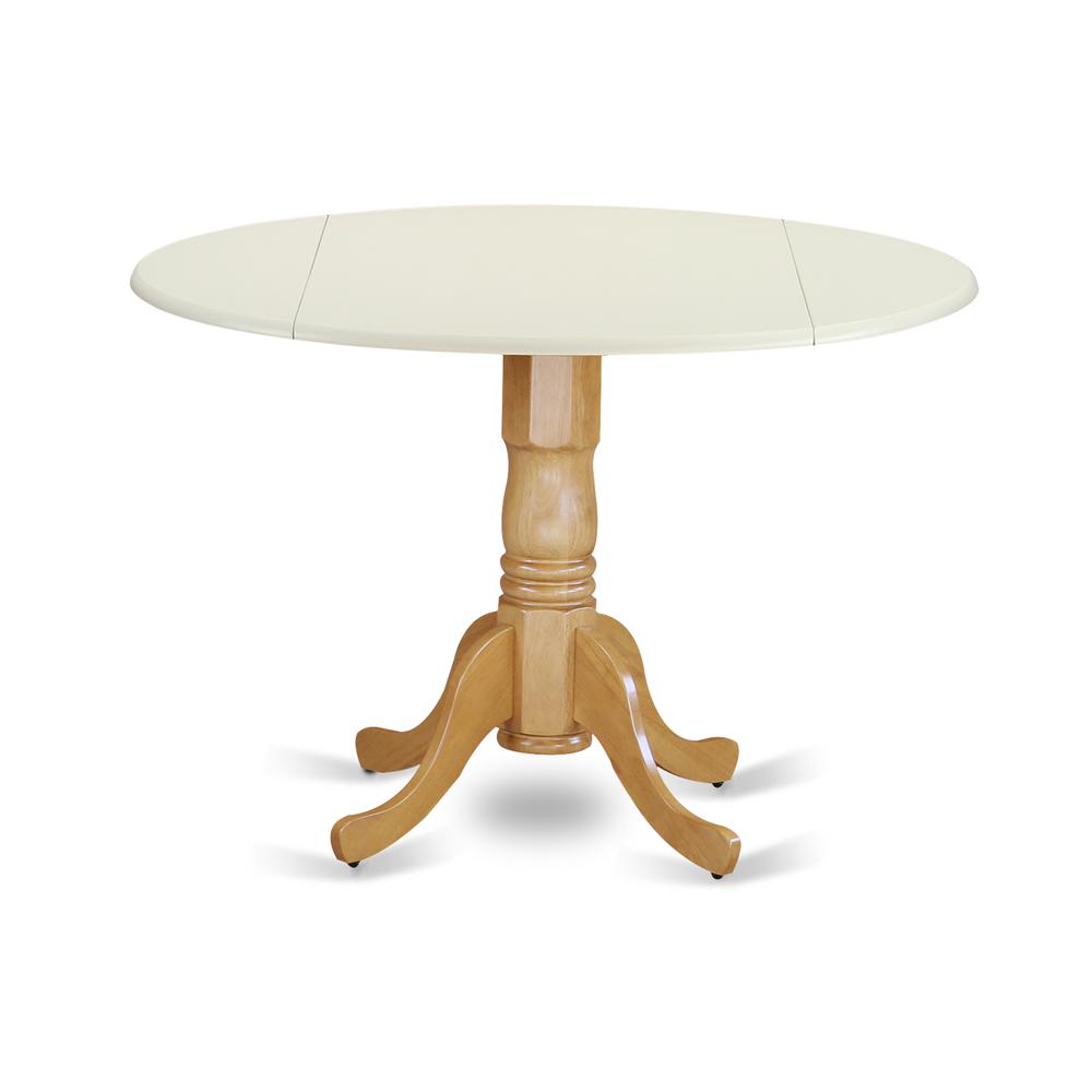Dining Table Linen White & Oak DLT-LOK-TP By East West Furniture | Dining Tables | Modishstore - 2