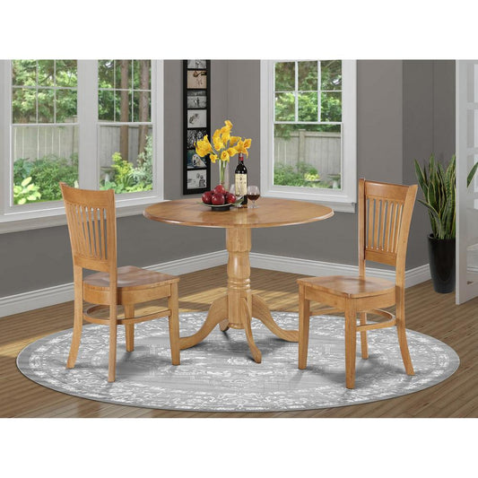 3 Pc Kitchen Nook Dining Set-Small Table And 2 Dinette Chairs Chairs By East West Furniture | Dining Sets | Modishstore