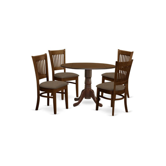 5 Pc Set Dinette Table With 2 Drop Leaves And 4 Seat Chairs By East West Furniture | Dining Sets | Modishstore