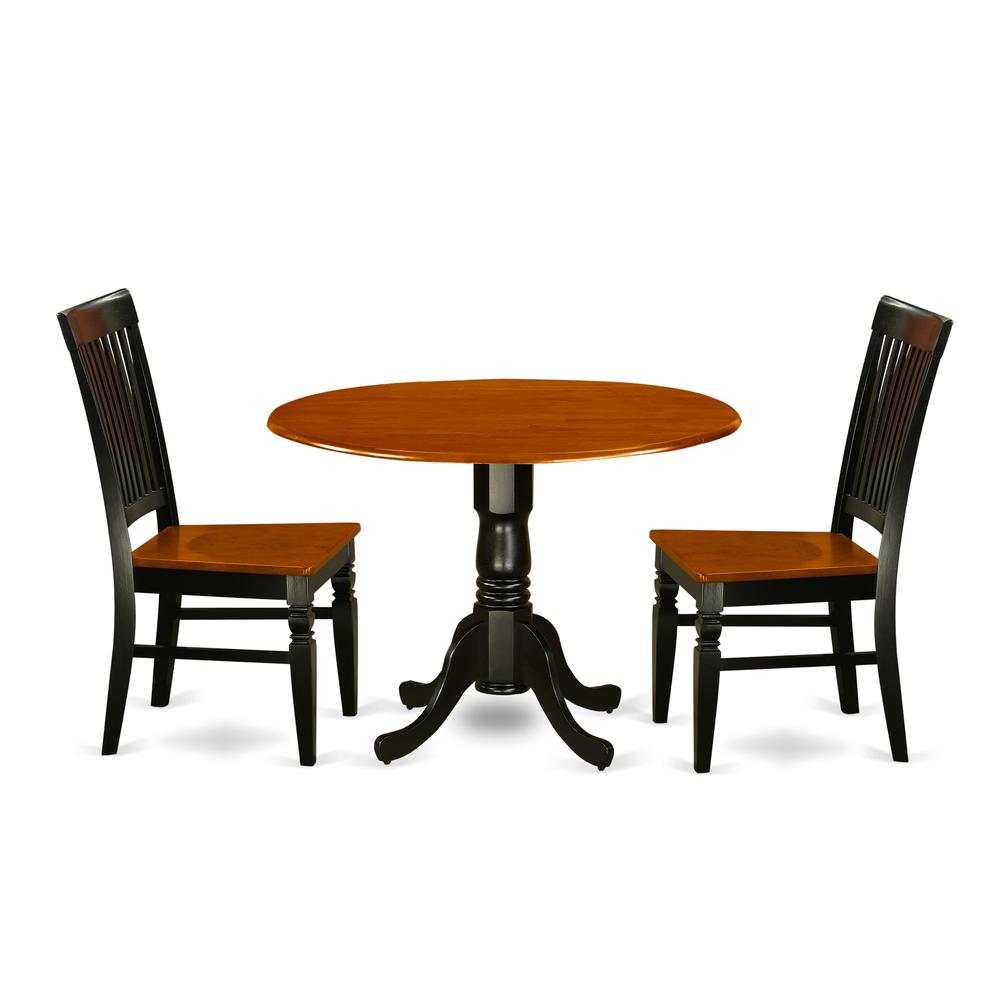 Dining Room Set Black & Cherry DLWE3-BCH-W By East West Furniture | Dining Sets | Modishstore - 2