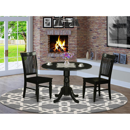 3 Pc Table Set-Dinette Table And 2 Dining Chairs By East West Furniture | Dining Sets | Modishstore