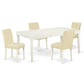 Dining Room Set Linen White DOAB5-LWH-64 By East West Furniture | Dining Sets | Modishstore - 2