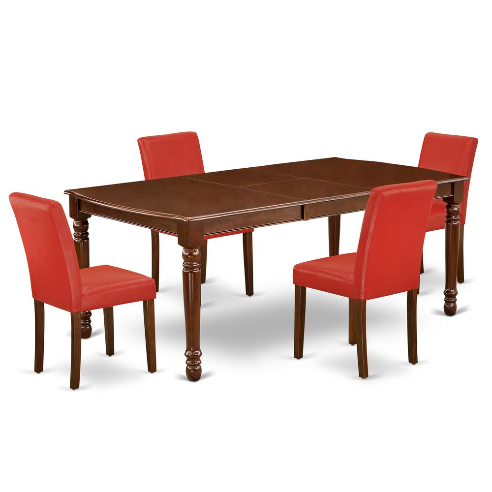 Dining Room Set Mahogany DOAB5-MAH-72 By East West Furniture | Dining Sets | Modishstore - 2