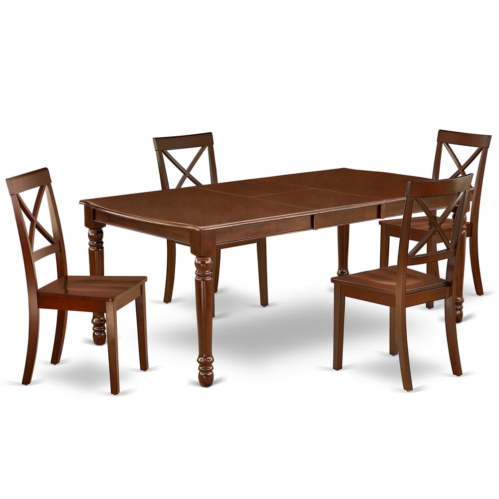 Dining Room Set Mahogany DOBO5-MAH-W By East West Furniture | Dining Sets | Modishstore - 2