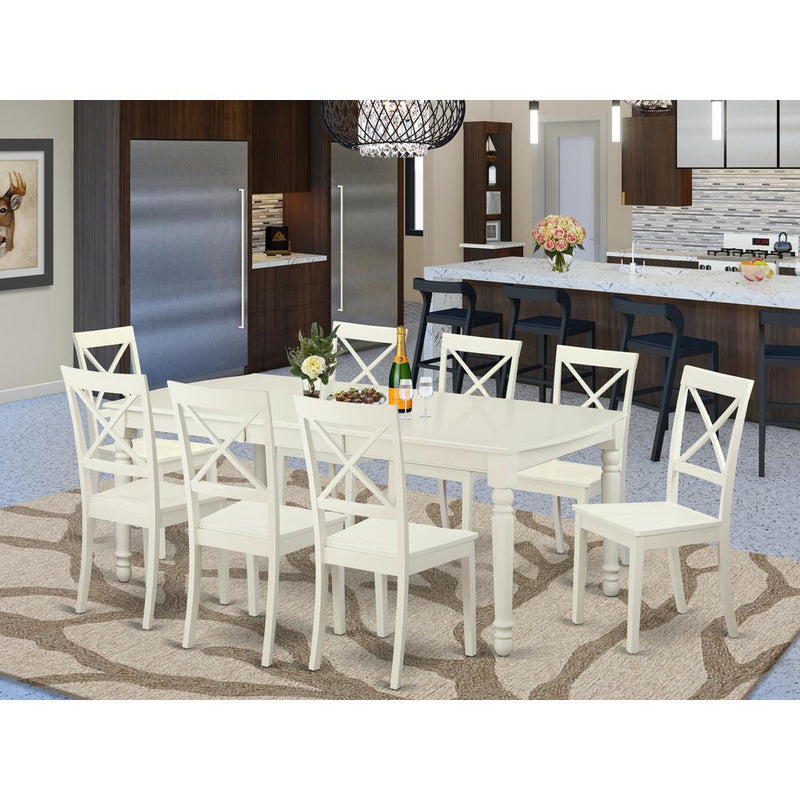 9 Pc Dinette Table Set For 8- Dining Table And 8 Dining Chairs By East West Furniture | Dining Sets | Modishstore