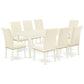 Dining Room Set Linen White DOBR9 - LWH - 02 By East West Furniture | Dining Sets | Modishstore - 2