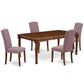 Dining Room Set Mahogany DOCE5-MAH-10 By East West Furniture | Dining Sets | Modishstore - 2