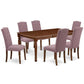 Dining Room Set Mahogany DOCE7-MAH-10 By East West Furniture | Dining Sets | Modishstore - 2
