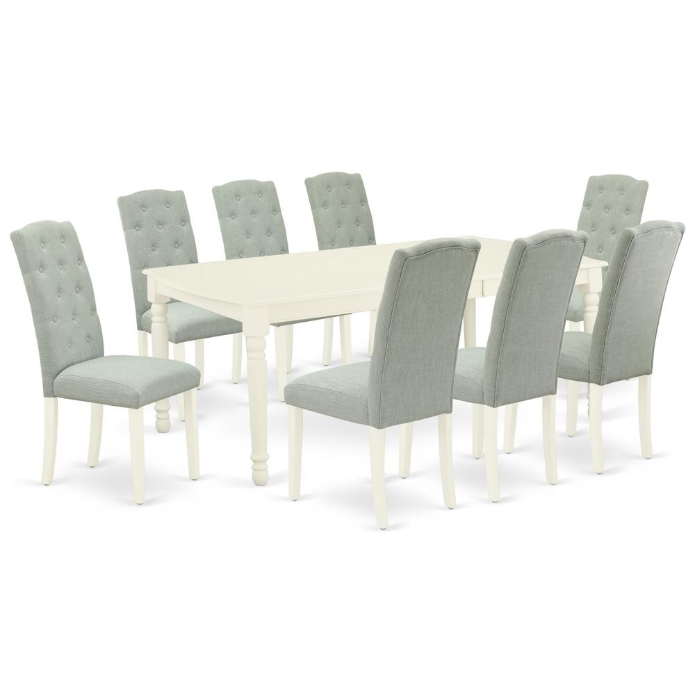 Dining Room Set Linen White DOCE9 - LWH - 15 By East West Furniture | Dining Sets | Modishstore - 2