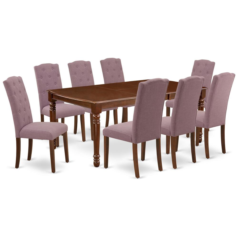 Dining Room Set Mahogany DOCE9-MAH-10 By East West Furniture | Dining Sets | Modishstore - 2