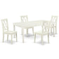 Dining Room Set Linen White DOCL5-LWH-W By East West Furniture | Dining Sets | Modishstore - 2