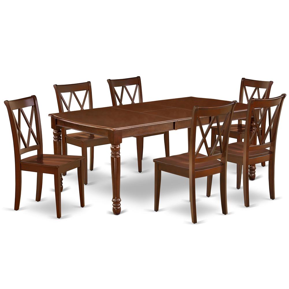 Dining Room Set Mahogany DOCL7-MAH-W By East West Furniture | Dining Sets | Modishstore - 2