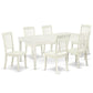 Dining Room Set Linen White DODA7-LWH-W By East West Furniture | Dining Sets | Modishstore - 2