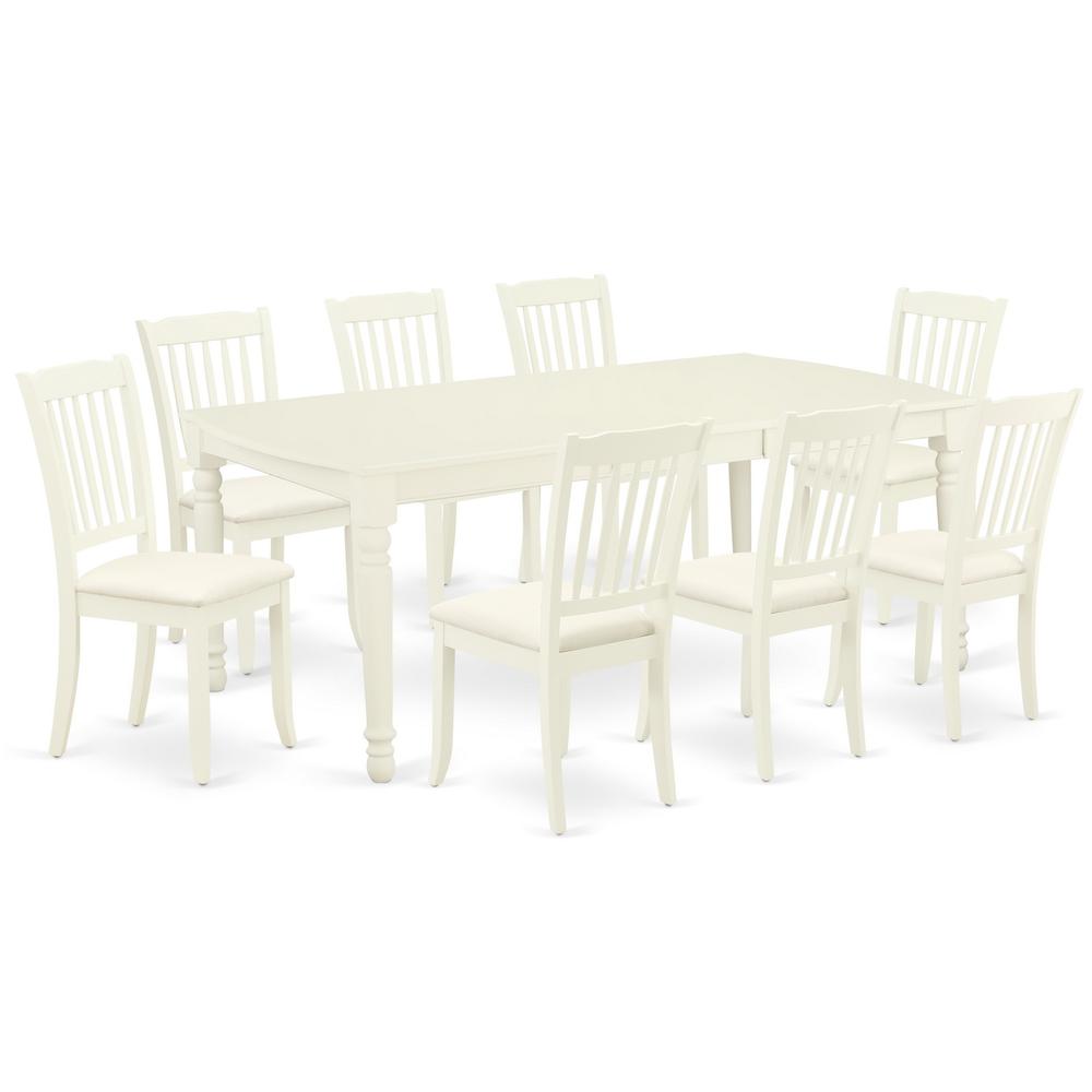 Dining Room Set Linen White DODA9 - LWH - C By East West Furniture | Dining Sets | Modishstore - 2