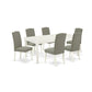 Dining Room Set Linen White DOEN7-LWH-06 By East West Furniture | Dining Sets | Modishstore - 2