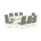 Dining Room Set Linen White DOEN9-LWH-06 By East West Furniture | Dining Sets | Modishstore - 2
