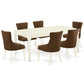 Dining Room Set Linen White DOFR7 - LWH - 18 By East West Furniture | Dining Sets | Modishstore - 2