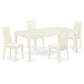 Dining Room Set Linen White DOIP5-LWH-C By East West Furniture | Dining Sets | Modishstore - 2