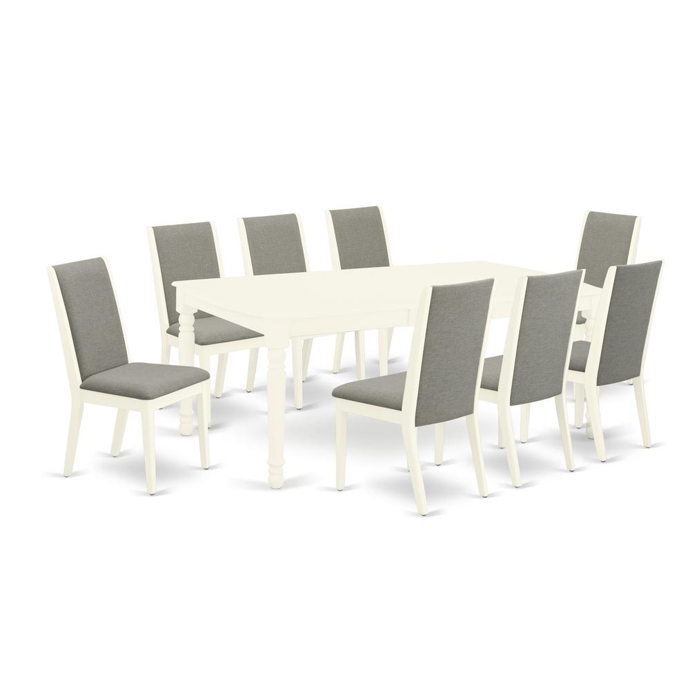 Dining Room Set Linen White DOLA9-LWH-06 By East West Furniture | Dining Sets | Modishstore - 2