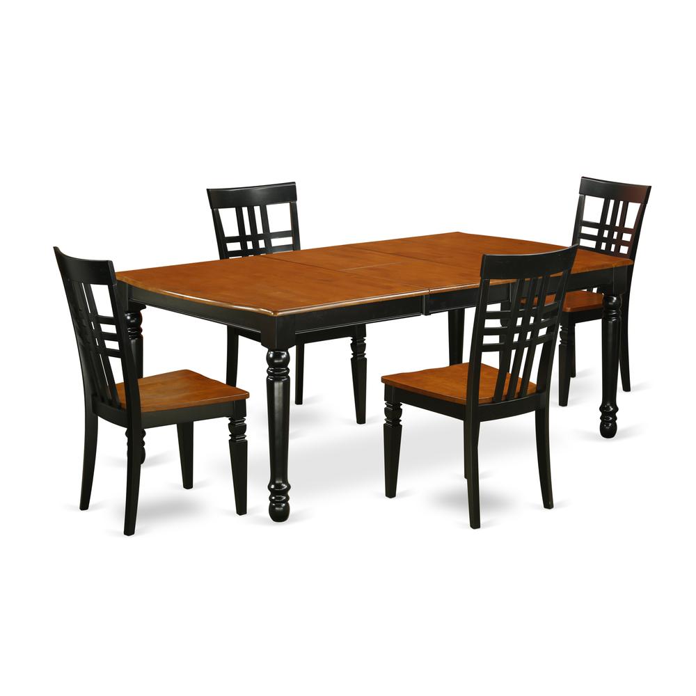 Dining Room Set Black & Cherry DOLG5-BCH-W By East West Furniture | Dining Sets | Modishstore - 2