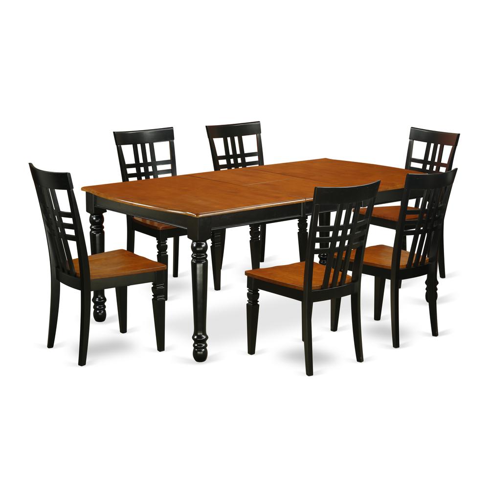 Dining Room Set Black & Cherry DOLG7-BCH-W By East West Furniture | Dining Sets | Modishstore - 2
