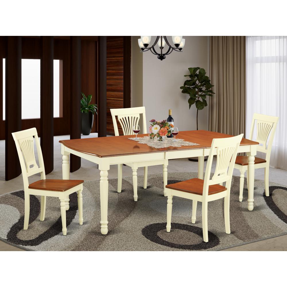 5 Pc Table And Chairs Set For 4-Dinette Table And 4 Dining Chairs By East West Furniture | Dining Sets | Modishstore