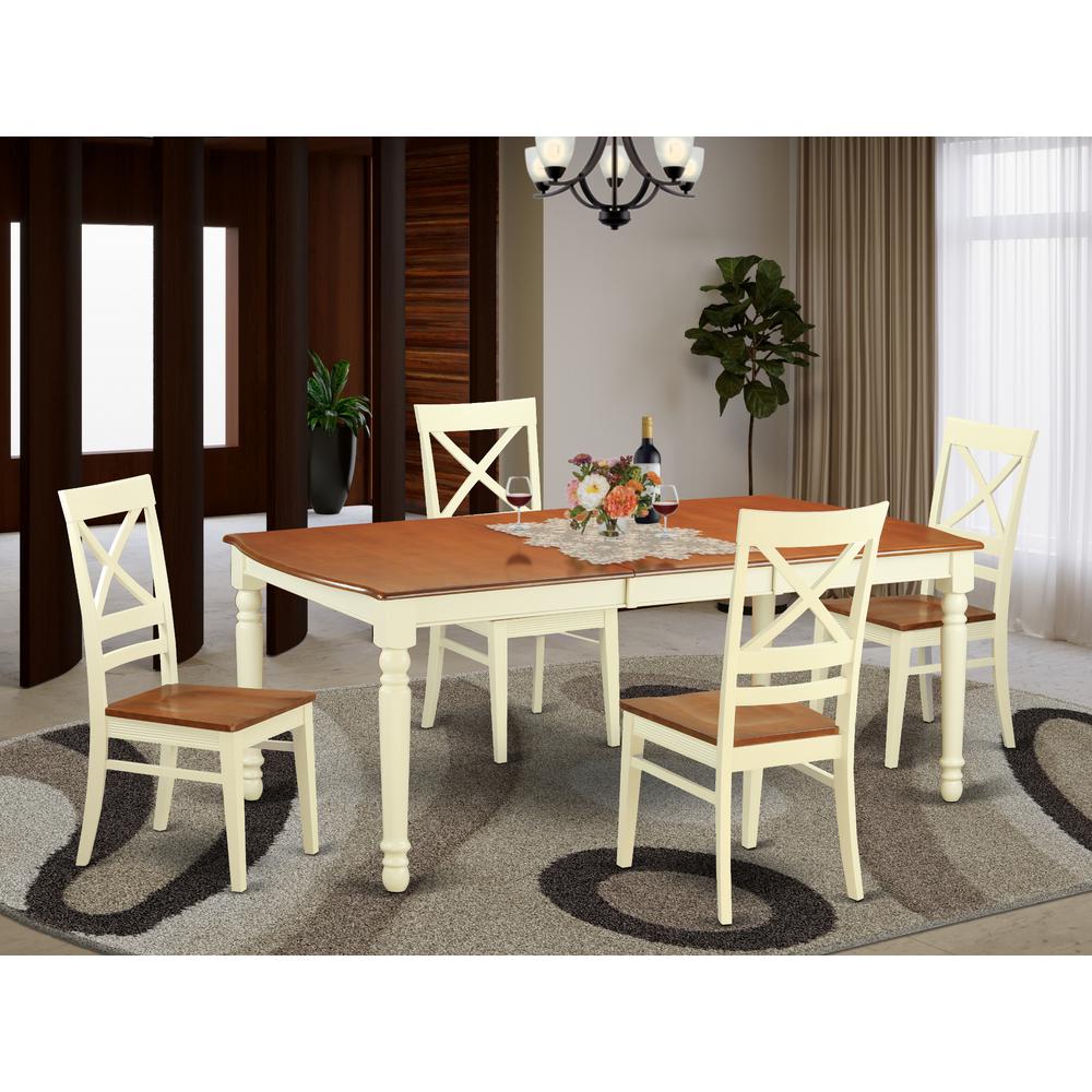 5 Pc Table And Chair Set - Kitchen Table And 4 Dining Chairs By East West Furniture | Dining Sets | Modishstore