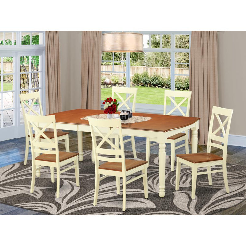 7 Pc Table Set -Kitchen Dinette Table And 6 Dining Chairs By East West Furniture | Dining Sets | Modishstore