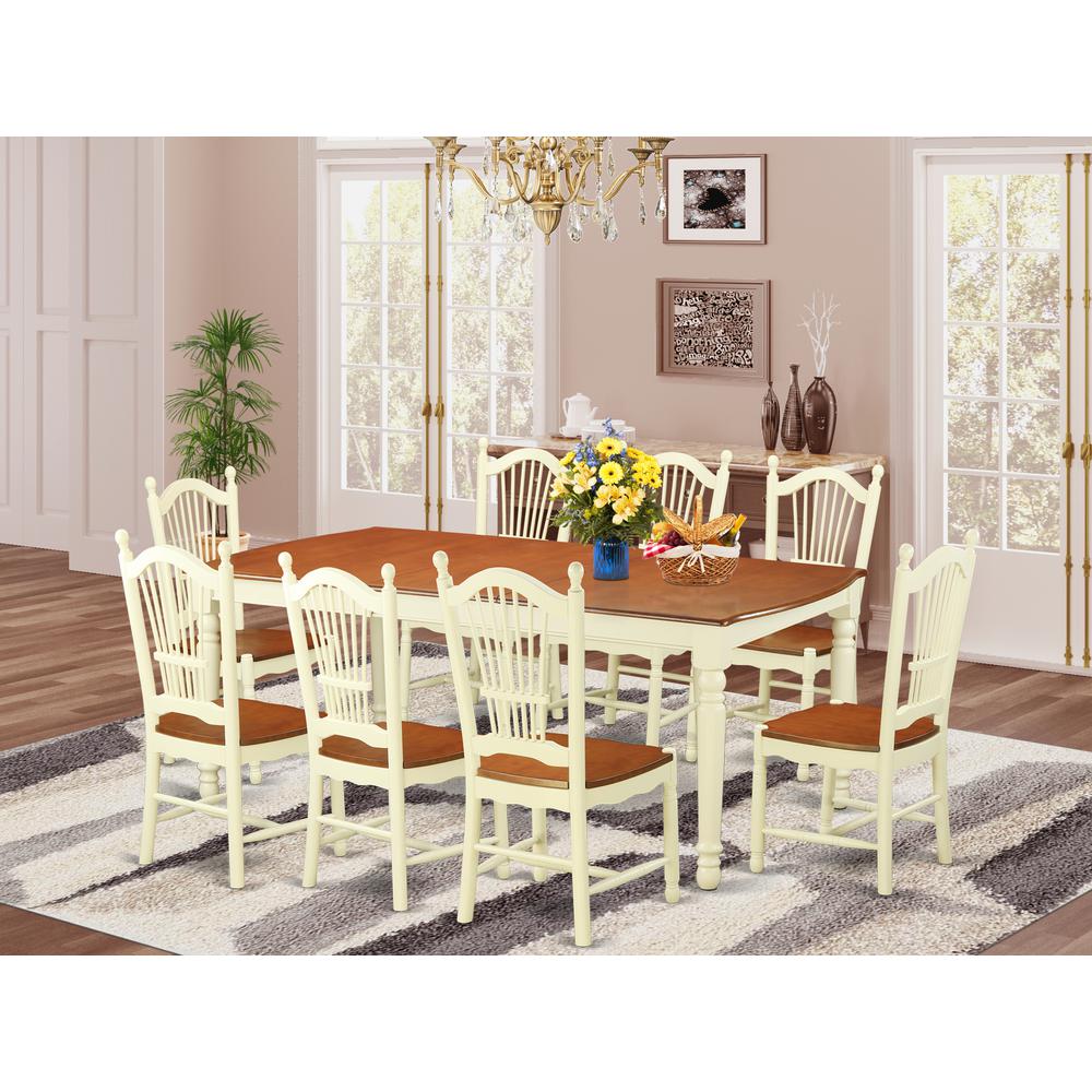 9 Pckitchen Nook Dining Set For 8- Dinette Table And 8 Dining Chairs By East West Furniture | Dining Sets | Modishstore