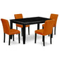 Dining Room Set Black DUAB5-BLK-61 By East West Furniture | Dining Sets | Modishstore - 2