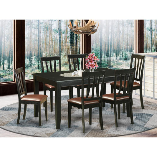 7 Pcs Dining Room Sets -Table And 6 Dinette Chairs By East West Furniture | Dining Sets | Modishstore