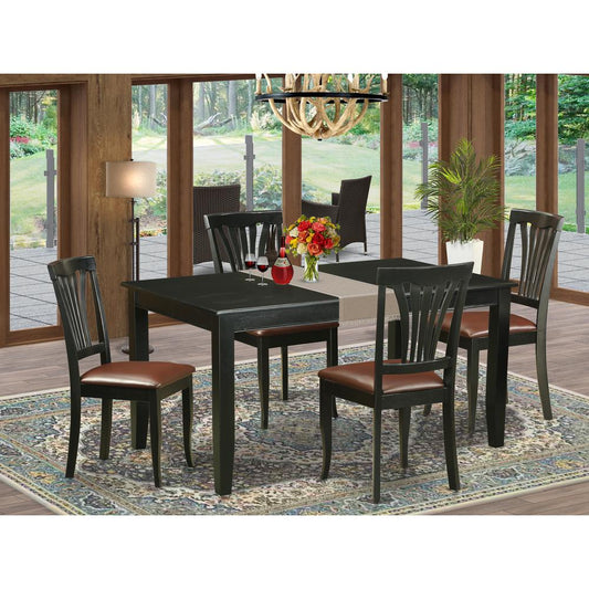 5 Pc Dinette Set - Kitchen Dinette Table And 4 Dinette Chairs By East West Furniture | Dining Sets | Modishstore