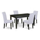 Dining Room Set Black DUBA5-BLK-05 By East West Furniture | Dining Sets | Modishstore - 2